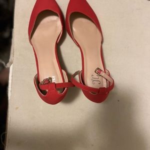 JG Red Pointed Toe Heels